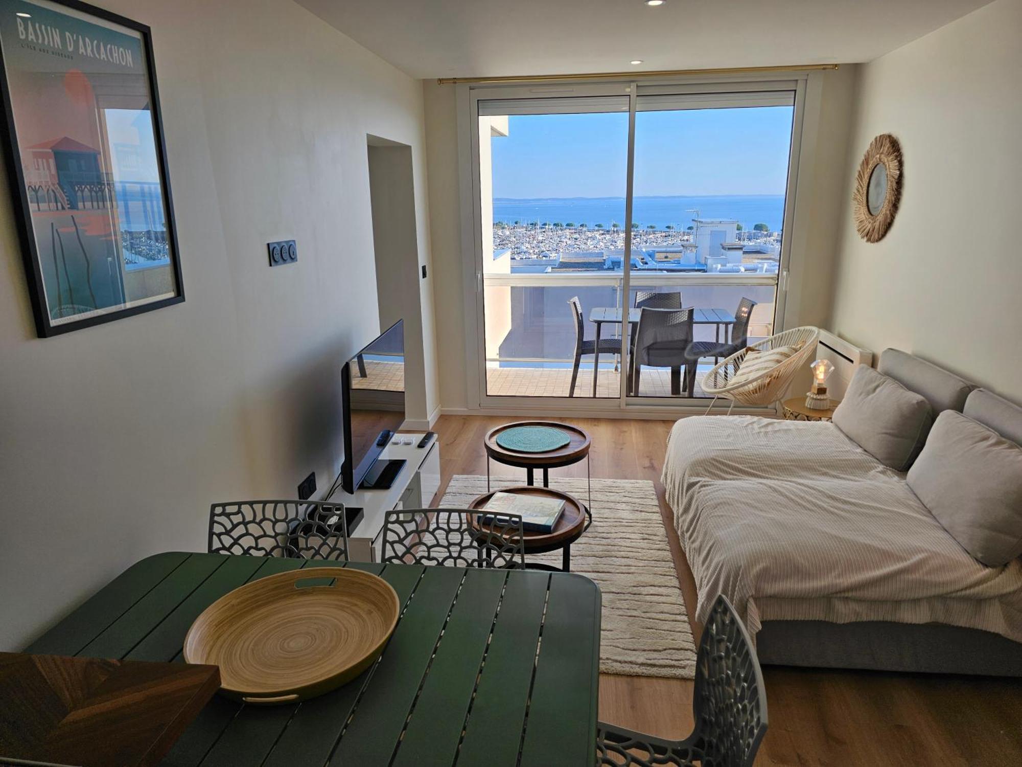 Appartamento Vue Panoramique Sur Bassin,Piscine Et Terrasse Arcachon Esterno foto